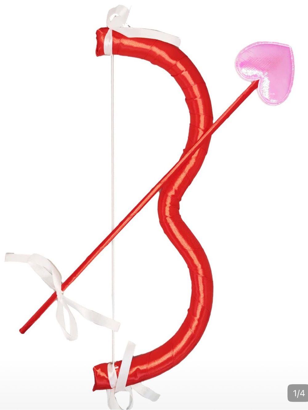 Halloween Props | Cupid Bow and Arrow + Red fishnet tights Set